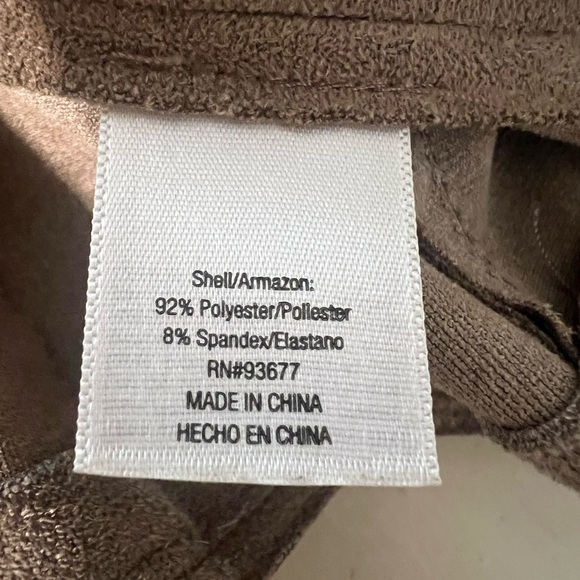 Allen B by Allen Schwartz Faux Suede Open Front Vest Sz L - Picture 5 of 5